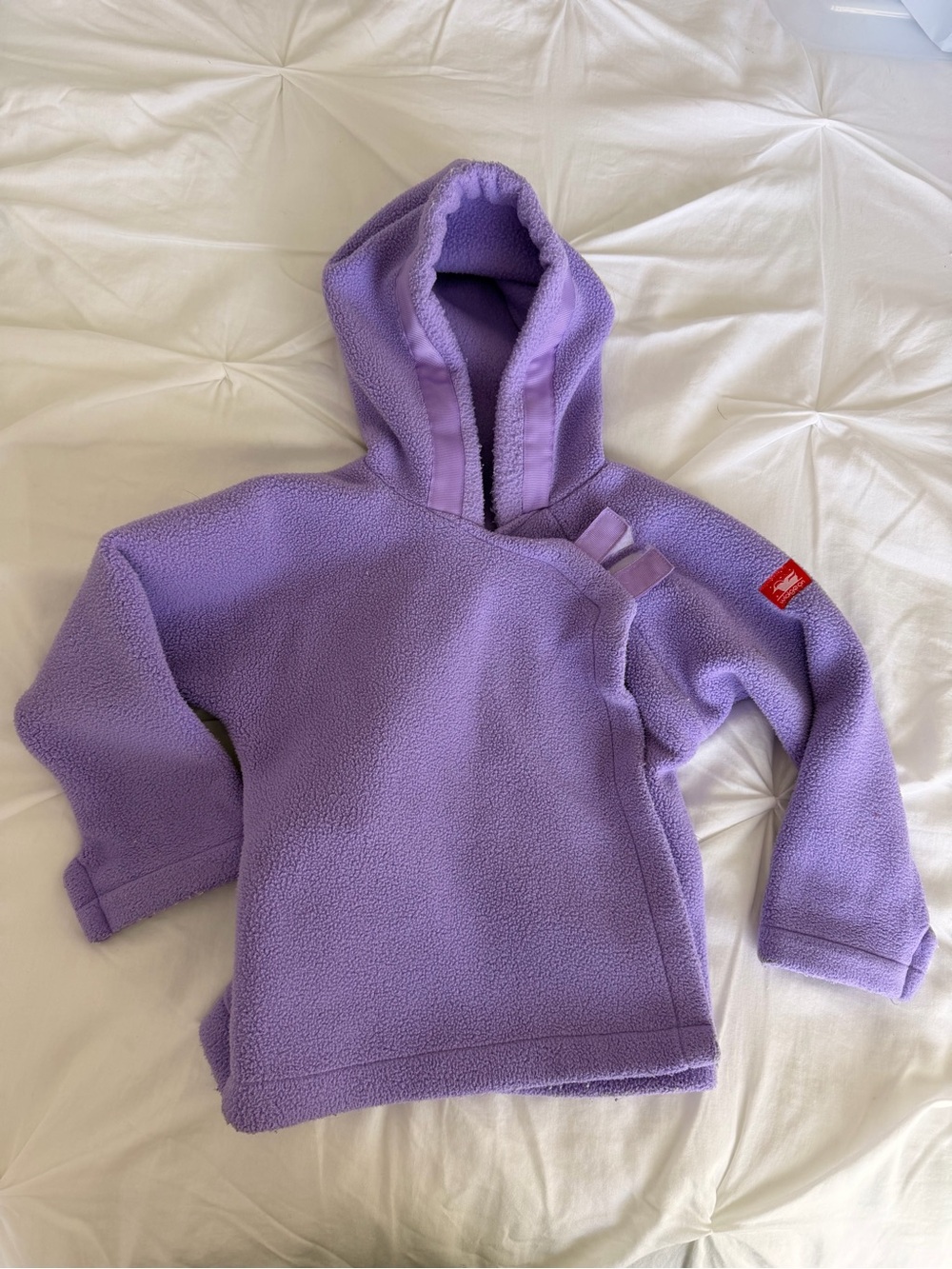 Kids Lavender Fleece Hooded Pullover Jacket